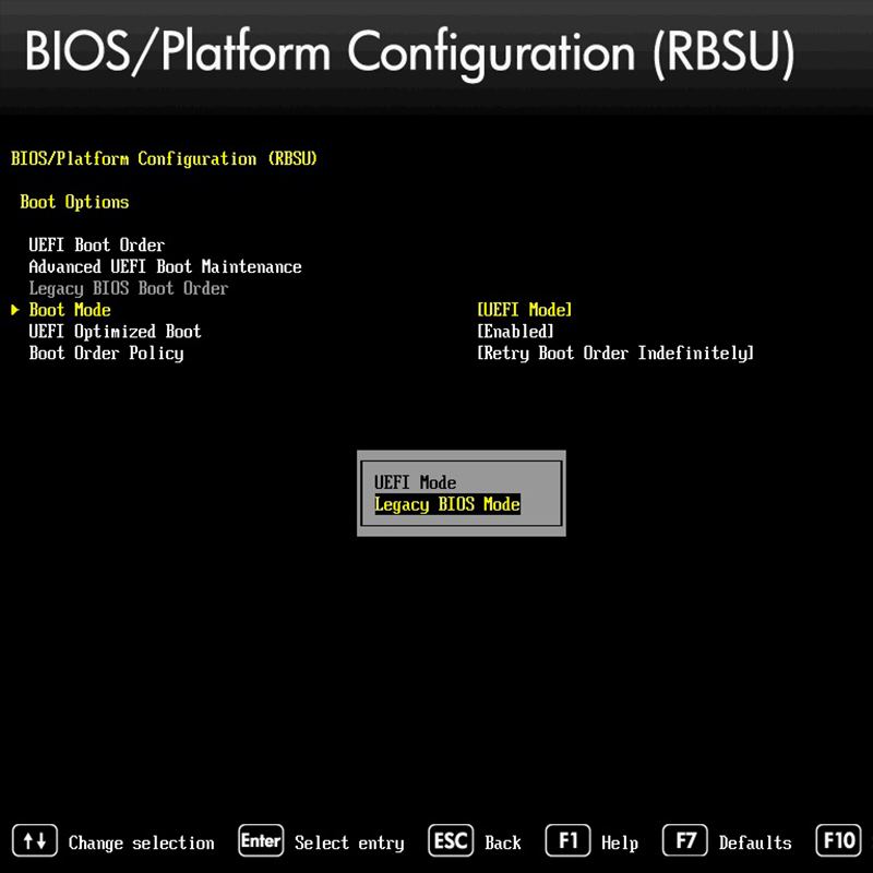 تفاوت UEFI و Legacy در بوت Boot بایوس BIOS سرور چیست؟
